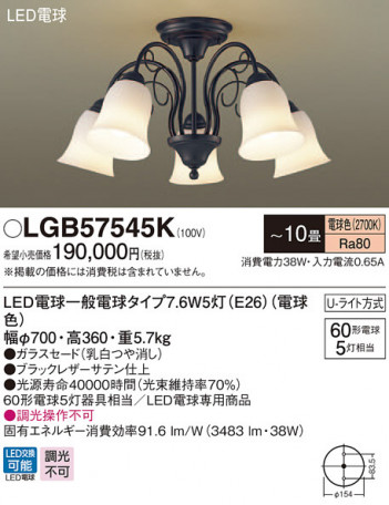 Panasonic ǥꥢ LGB57545K ᥤ̿