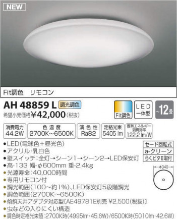 �������߾��� KOIZUMI ������� AH48859L �ᥤ��̿�