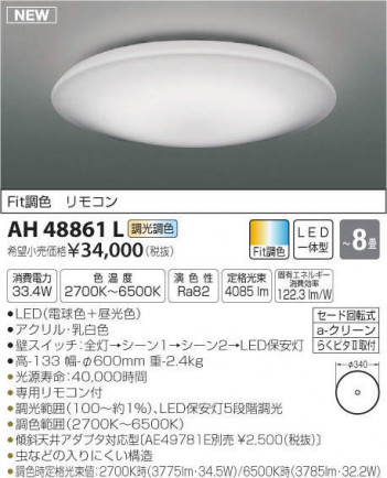 �������߾��� KOIZUMI ������� AH48861L �ᥤ��̿�