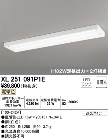 ODELIC �����ǥ�å� �١����饤�� XL251091P1E �ᥤ��̿�