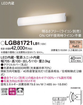 Panasonic �֥饱�å� LGB81721LB1 �ᥤ��̿�