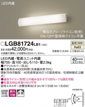 Panasonic ֥饱å LGB81724LB1 ᥤ̿