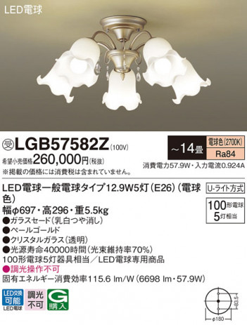 Panasonic ǥꥢ LGB57582Z ᥤ̿