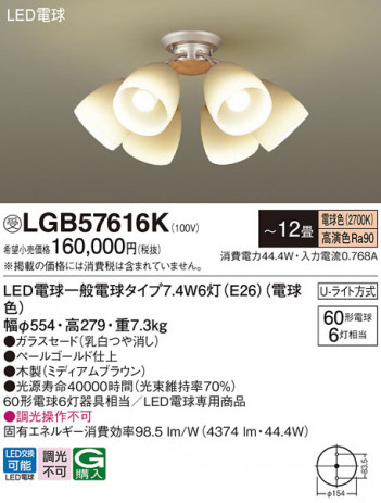 Panasonic ǥꥢ LGB57616K ᥤ̿