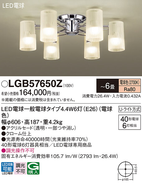 Panasonic シャンデリア LGB19461WF | 商品紹介 | 照明器具の通信販売 