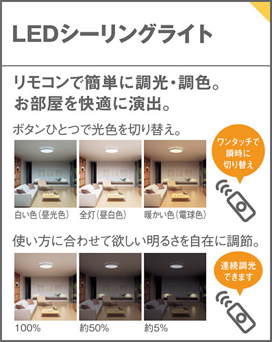 Panasonic シーリングライト LGC21180 | 商品紹介 | 照明器具の通信 