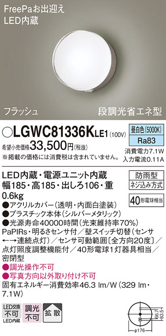 DAIKO 大光電機 人感センサー付アウトドアスポット DOL-4590YSE | 商品 