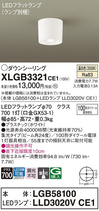 Panasonic シーリングライト LGB51575KLE1 | 商品紹介 | 照明器具の 
