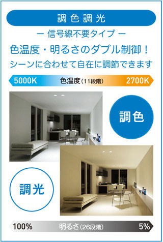 DAIKO 大光電機 調色ダウンライト DDL-CD002W | 商品紹介 | 照明器具の 
