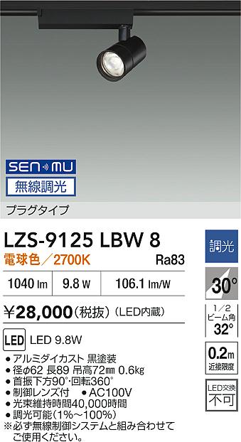 DAIKO 大光電機 LED スポットライト LZS-9098NWM5 | 商品紹介 | 照明 