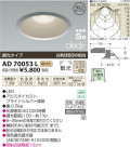 �������߾��� KOIZUMI LED�ⵤ̩������饤�� AD70053L