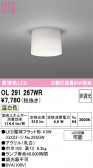 ODELIC �����ǥ�å� LED ����������󥰥饤�� OL291267WR