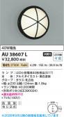 Koizumi �������߾��� LED�ɱ����֥饱�å� AU38607L