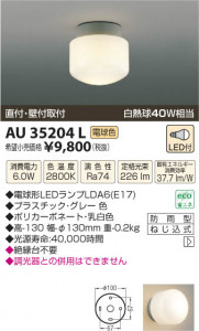 �������߾��� KOIZUMI �ɱ����֥饱�å� LED AU35204L ���β���