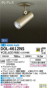 ���ʼ̿���DAIKO ����ŵ� LED �����ȥɥ����ݥå� DOL-4612NS