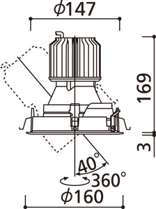 ODELIC �����ǥ�å� ������饤�� XD401354 �̿�4