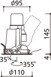ODELIC �����ǥ�å� ������饤�� XD403565BC �̿�4