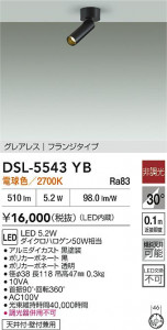 ʼ̿|DAIKO ŵ LEDݥåȥ饤 DSL-5543YB