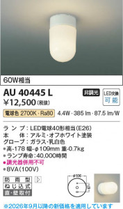 ���β��� | KOIZUMI �������߾��� LED�ɱ����֥饱�å� AU40445L | ���������̿����䡦����ƥꥢ���������� �饤�ȥ�������