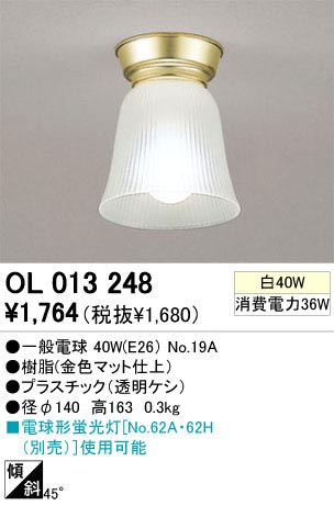 ODELIC �����ǥ�å� OL013248 OL013248 ������󥰥饤�� ��Ǯ�� �����ŵ�  �ץ饤�١���|�����|��ư���� ������󥰥饤�� ������ ��Ǯ��