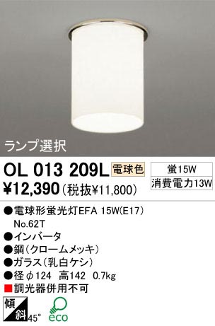 ODELIC �����ǥ�å� OL013209L OL013209L ������󥰥饤�� �ָ��� �ŵ���ָ���EFA ����ץ����� �ץ饤�١���|�����|��ư���� ������󥰥饤�� ������ �ָ���