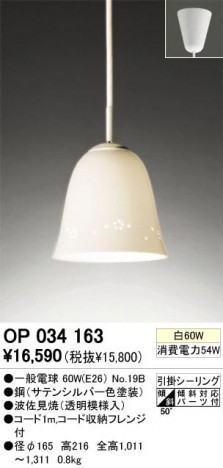 ODELIC �����ǥ�å� OP034163 OP034163 �ڥ����ȥ饤�� ��Ǯ�� �����ŵ�  �ѥ֥�å�|��ư���� �ڥ����ȥ饤�� ������ ��Ǯ�� 60W