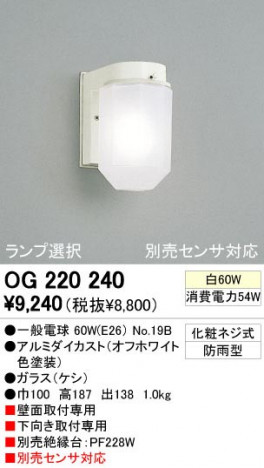 ODELIC �����ǥ�å� OG220240 OG220240 �������ƥꥢ�饤�� ��Ǯ�� �����ŵ�  �������ƥꥢ �������ƥꥢ�饤�� �����ȥɥ��֥饱�å� ��Ǯ��