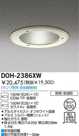 DAIKO �������� ����ŵ� HID�ɱ����ɼ�������饤�� �ɼ��� �����ȥɥ��饤�� DOH-2386XW