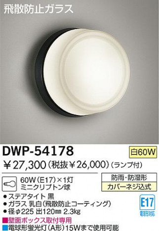 DAIKO  ŵ Ǯɱɼ ɼ ȥɥ饤 DWP-54178