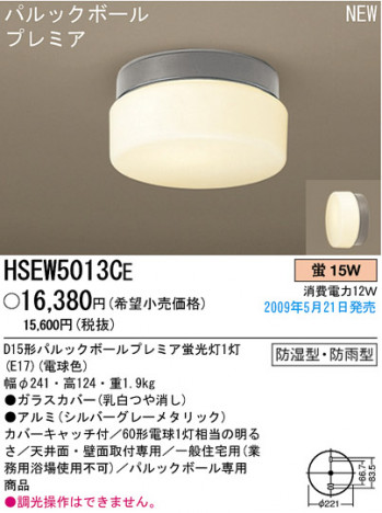 �ѥʥ��˥å��Ź� PANASONIC ������󥰥饤�� HSEW5013CE ���������Ϣ ������󥰥饤��