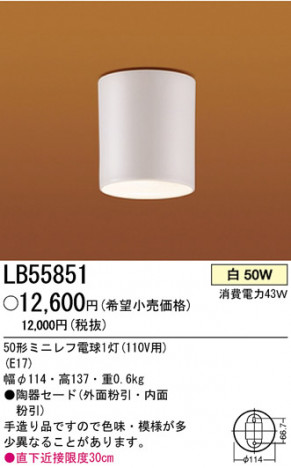 �ѥʥ��˥å��Ź� PANASONIC ������󥰥饤�� LB55851 ���������Ϣ ������󥰥饤�� ���ʡ�TC̾���õ���� ���� 191��200 391��400