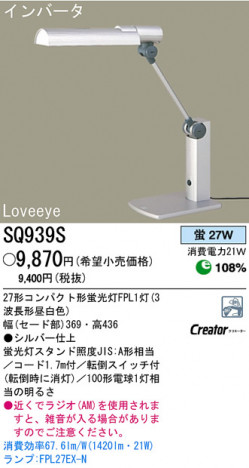 ѥʥ˥åŹ PANASONIC  SQ939S Ϣ  381390