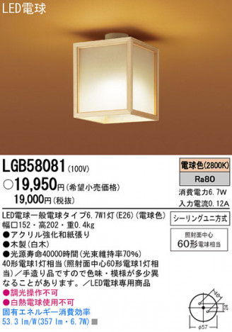 Panasonic LED ������� �������� LGB58081 �ᥤ��̿�