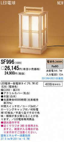 Panasonic LED   SF996 ᥤ̿