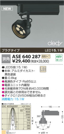 �������߾��� KOIZUMI LED���ݥåȥ饤�ȡʥץ饰�� ASE640287 ���ݥåȥ饤�� LED���ŵ忧�����ס� LED���� koizumi ase640287