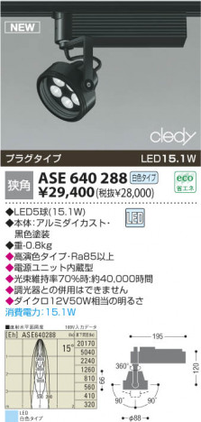 �������߾��� KOIZUMI LED���ݥåȥ饤�ȡʥץ饰�� ASE640288 ���ݥåȥ饤�� LED���򿧥����ס� LED���� koizumi ase640288