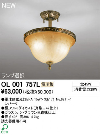 ODELIC �����ǥ�å� ������󥰥饤�� OL001757L �ŵ忧 �ŵ���ָ���EFA odelic ol001757l