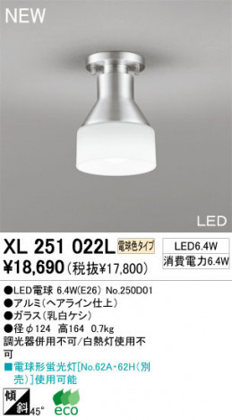 ODELIC �����ǥ�å� ������󥰥饤�� XL251022L �ŵ忧������ LED�ŵ� odelic xl251022l