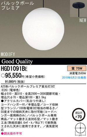 PANASONIC �ѥʥ��˥å��Ź� �ڥ����� HGD1091BE ����ץ� ����� panasonic hgd1091be