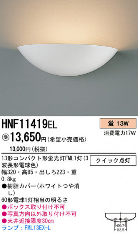 PANASONIC �ѥʥ��˥å��Ź� �֥饱�å� HNF11419EL ����ץ� ����� panasonic hnf11419el