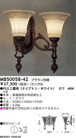 �ޥå����쥤 MAXRAY �֥饱�å� MB50058-42