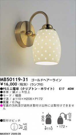 �ޥå����쥤 MAXRAY �֥饱�å� MB50119-31