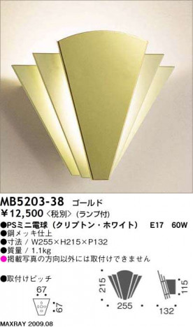 �ޥå����쥤 MAXRAY �֥饱�å� MB5203-38