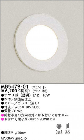 �ޥå����쥤 MAXRAY �եåȥ饤�� MB5479-01