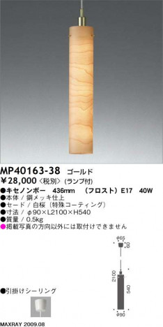 �ޥå����쥤 MAXRAY �ڥ����� MP40163-38