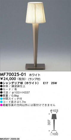 �ޥå����쥤 MAXRAY �ơ��֥륹����� MF70025-01