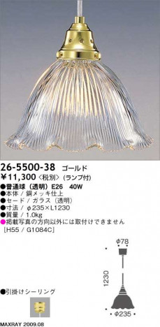 �ޥå����쥤 MAXRAY �ڥ����� 26-5500-38