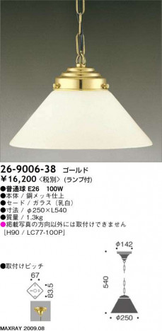 �ޥå����쥤 MAXRAY �ڥ����� 26-9006-38