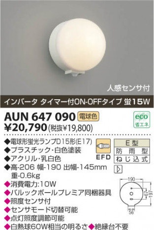 �������߾��� KOIZUMI �ɱ����֥饱�å� AUN647090 ���β���