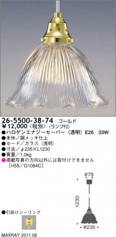 �ޥå����쥤 MAXRAY �ڥ����� 26-5500-38-74